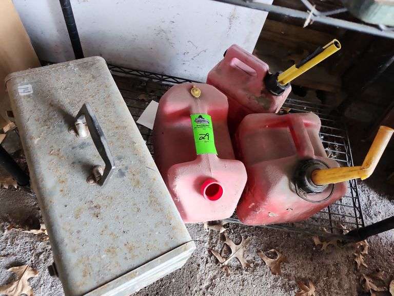 Fuel cans and toolbox