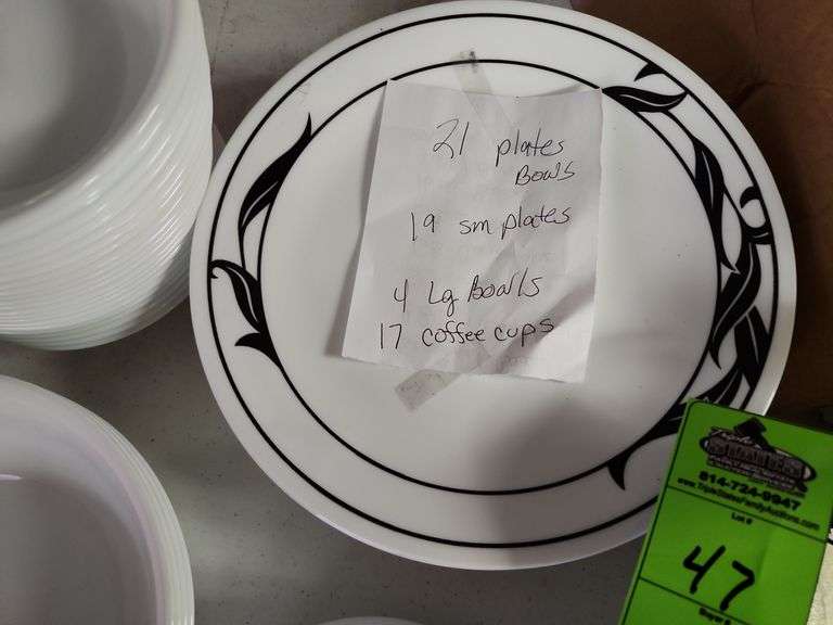 Plates bowls cups and glasses