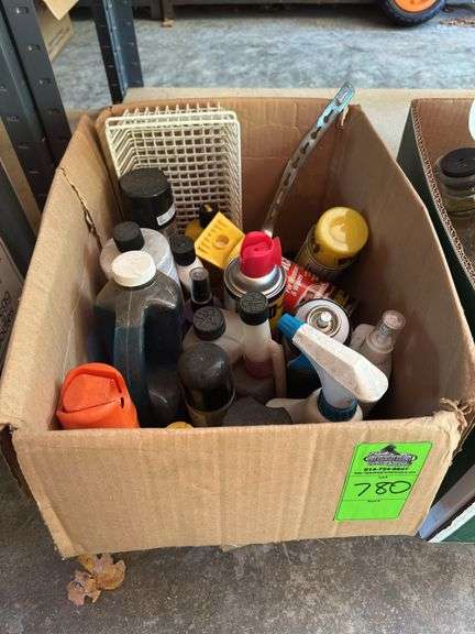 Assorted garage sprays and pesticides