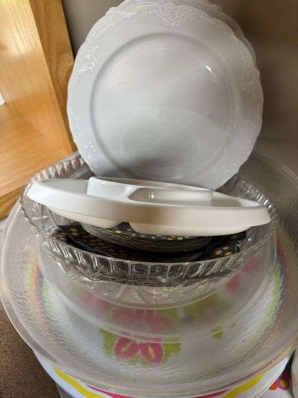 Party platters, and party bowls, coffee carafe ￼