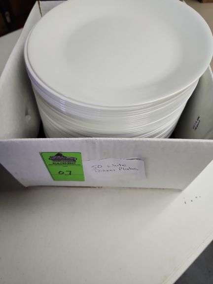 White dinner plates quantity of 50
