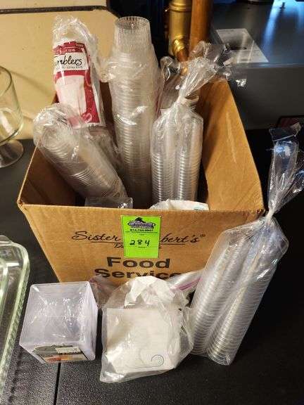 Various condiment bowls and glasses