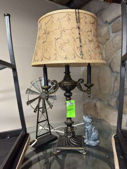 Lamp, windmill, knickknack, cat knickknack