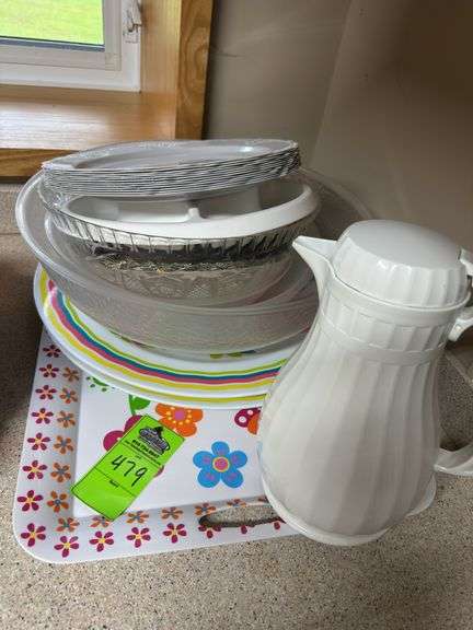 Party platters, and party bowls, coffee carafe ￼