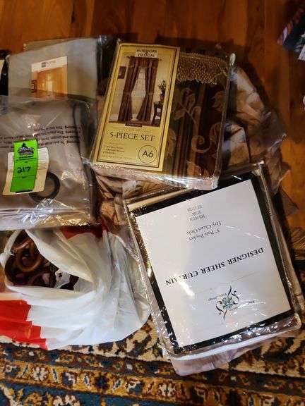 Drapery panels, curtains sheers, hooks, miscellaneous
