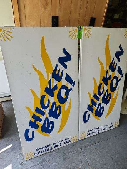 Sandwich advertisement boards two-sided