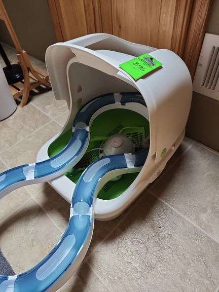 Cat toys and litter box
