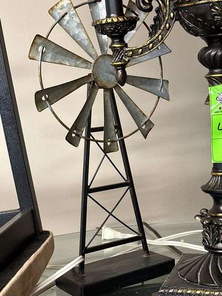 Lamp, windmill, knickknack, cat knickknack