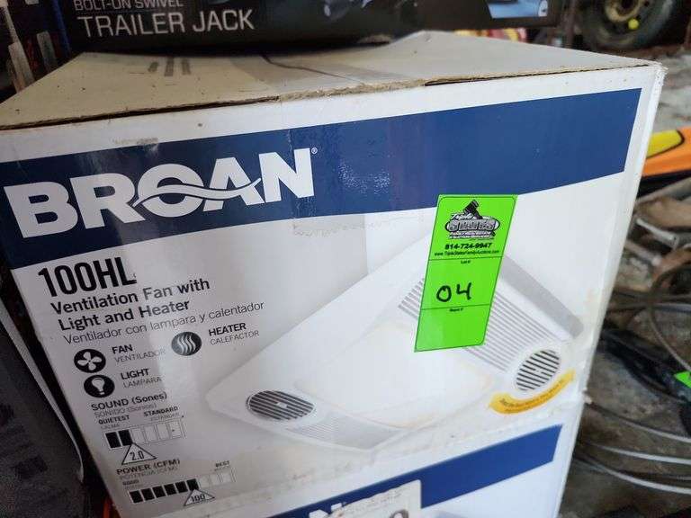Broan ventilation fan with light and heater new