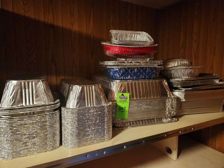 Assorted foil pans and lids