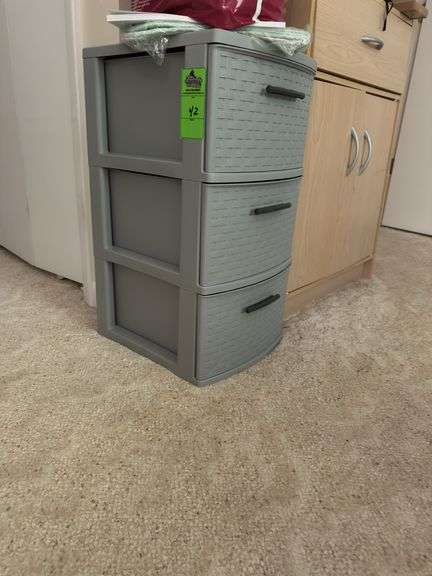 Plastic set of three drawers