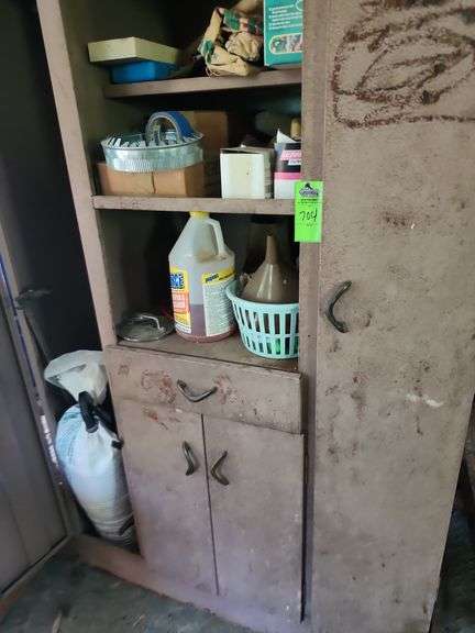Metal storage container and contents