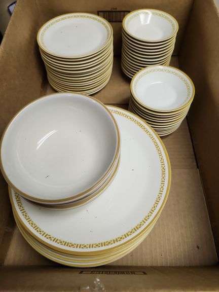 Dinner plates, monkey bowls