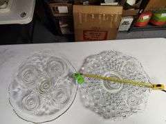 Large glass serving trays