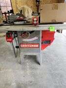 Craftsman table saw with extra blades and attachments