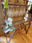 Wine rack with glasses