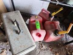 Fuel cans and toolbox