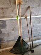 Rakes,squeegee, and hoe