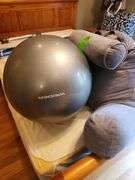 Exercise ball and back rest