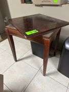 Wooden table with rotating top ￼