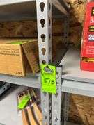 Two metal shelves, no contents 4 feet each
