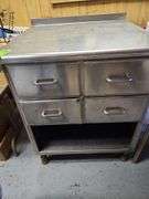 Stainless steel Counter with drawers  about 32 inches wide X30 inches deep