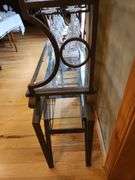 Wine rack with glasses