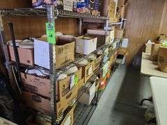 12 ft of wire metal shelving no contents