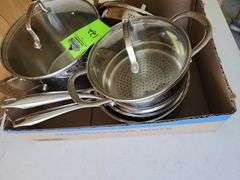Stainless steel pots and pans