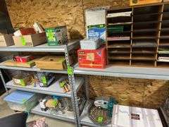 Two metal shelves, no contents 4 feet each