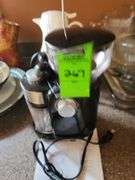 Coffee grinder, french press, kraft