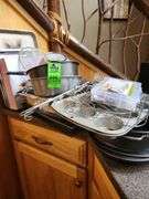 Kitchenware strainers,cupcakes, pans