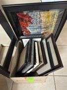 Miscellaneous empty 8 x 10 empty frames one deer photograph