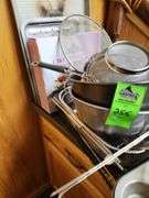 Kitchenware strainers,cupcakes, pans