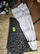 Patio umbrella and rubber mats