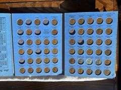 5 Rolls Pennies, Lincoln HeadCent Collection Book 1 and Book 2 Both partially full