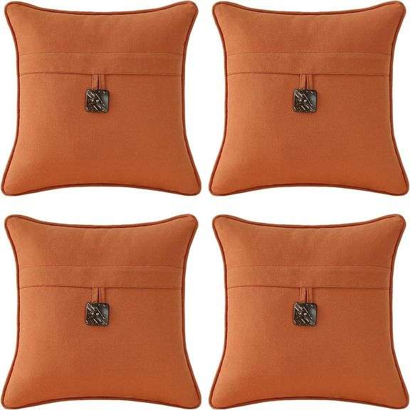 $105 Outdoor Sunbrella Decorative Pillows with Coconut Butto image