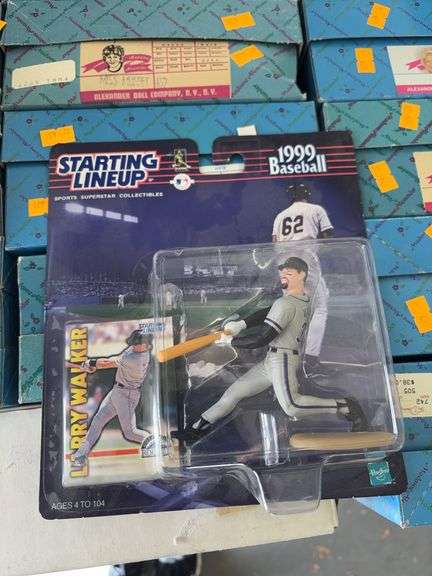 Starting lineup sports superstar collectibles w/ cards Larry Walker image
