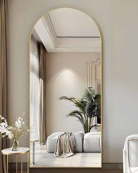 $140 71"x32"Floor Mirror Full Length,Arched Full Length Mirr image
