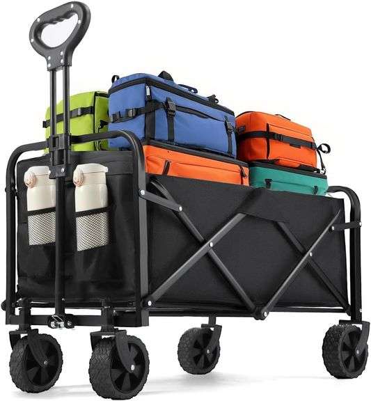 Collapsible Wagon 220 lbs, Heavy Duty Wagon Carts Foldable, image