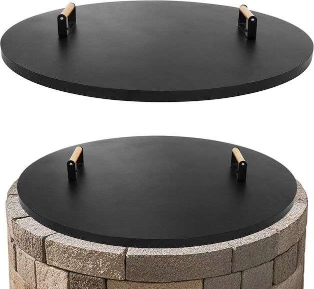 $121 1MORE Fire Pit Lid Round 34" - Metal Firepits Cover wit image
