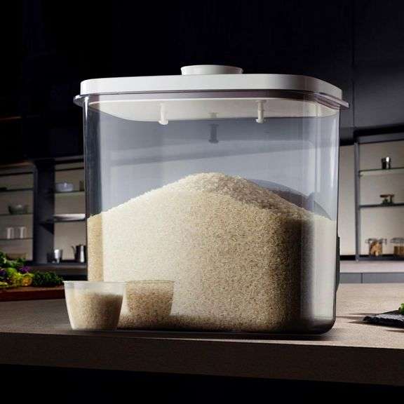 Rice Container - 25 Lbs/12KG/12L Rice Dispenser Storage with image