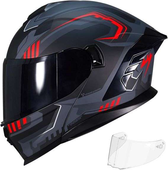 Motorcycle Helmet,Motorcycle Dual Visor Flip up Modular Full image