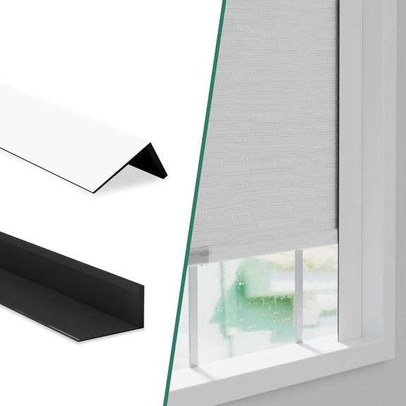 Light Blocking Strips for Window Shades and Blinds, 100% Bla image