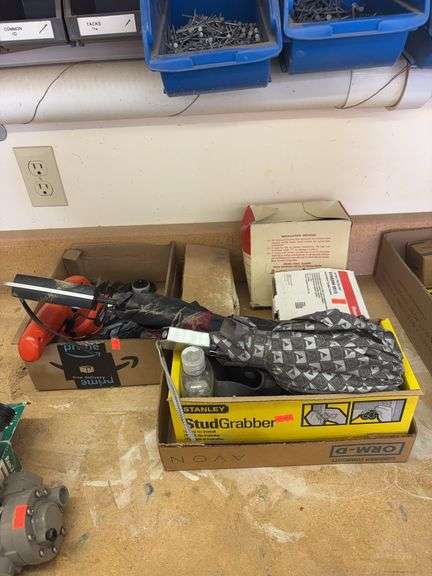 3 boxes of miscellaneous hardwares and tools image