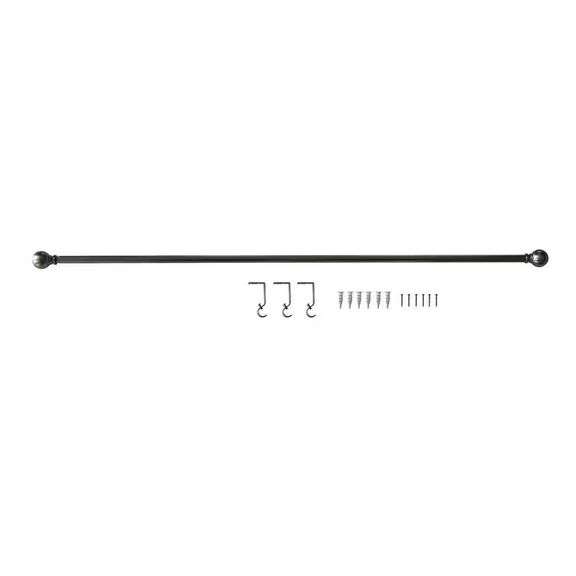 48 in. - 84 in. Single 5/8 in. Curtain Rod Kit in Brushed Ni image