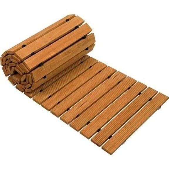 WORTH 9 ft. Wooden Garden Pathway 17 in. W Roll Out Straight image