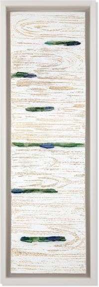 Large Framed Wall Art 11.8" W x 35.4" H Handmade Natural Sea image