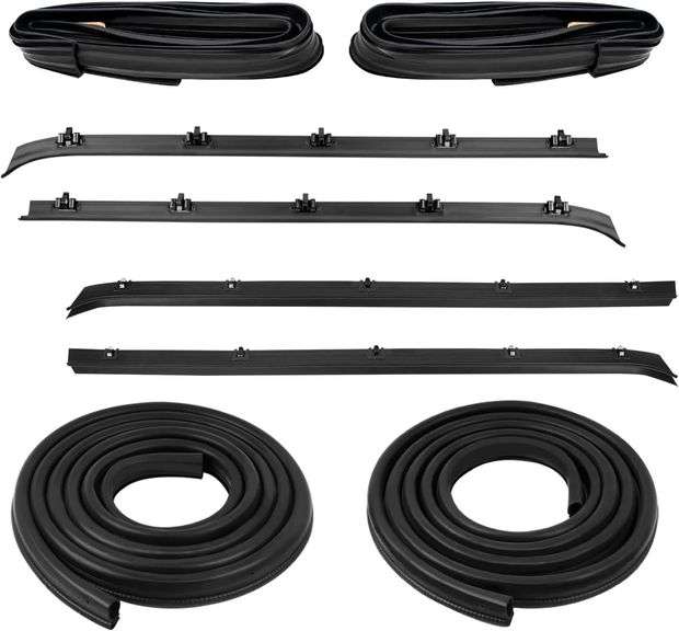8PCS Door Seal Window Run Channel Sweep Felt Rubber Weathers image
