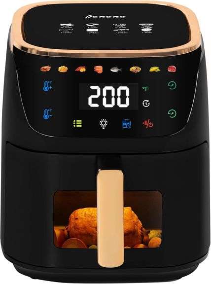 Panana 8QT Large Air Fryer Compact, 8 Preset Menus Airfryer, image